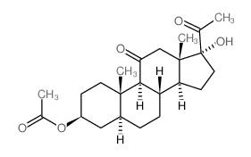 [(3S,5S,8S,9S,10S,13S,14S,17R)-17-acetyl-17-hydroxy-10,13-dimethyl-11-oxo-2,3,4,5,6,7,8,9,12,14,15,16-dodecahydro-1H-cyclopenta[a]phenanthren-3-yl] acetate结构式