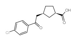 cis-3-[2-(4-chlorophenyl)-2-oxoethyl]cyclopentane-1-carboxylic acid结构式