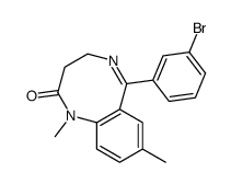 6-(3-Bromophenyl)-1,2,3,4-tetrahydro-1,8-dimethyl-1,5-benzodiazocin-2- one Structure