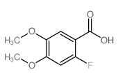 2-氟-4,5-二甲氧基苯甲酸结构式