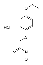 2-(4-ethoxyphenyl)sulfanyl-N'-hydroxyethanimidamide,hydrochloride Structure