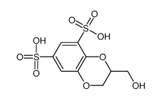 3-(hydroxymethyl)-2,3-dihydro-1,4-benzodioxine-5,7-disulfonic acid结构式