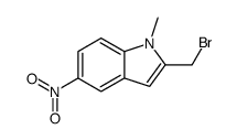 2-(溴甲基)-1-甲基-5-硝基-1H-吲哚结构式