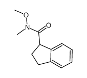 N-methoxy-N-methyl-2,3-dihydro-1H-indene-1-carboxamide结构式