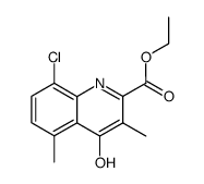 8-chloro-4-hydroxy-3,5-dimethyl-quinoline-2-carboxylic acid ethyl ester Structure