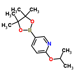 2-异丙氧基-5-(4,4,5,5-四甲基-1,3,2-二杂氧戊硼烷-2-基)吡啶结构式
