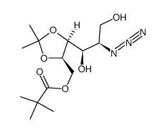 ((4R,5S)-5-((1R,2R)-2-azido-1,3-dihydroxypropyl)-2,2-dimethyl-1,3-dioxolan-4-yl)methyl pivalate结构式