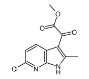 6-氯-2-甲基-ALPHA-氧代-1H-吡咯并[2,3-B]吡啶-3-乙酸甲酯结构式