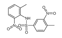 4-methyl-N-(2-methyl-6-nitrophenyl)-3-nitrobenzenesulfonamide结构式