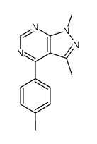 1,3-dimethyl-4-(p-methylphenyl)pyrazolo(3,4-d)pyrimidine结构式