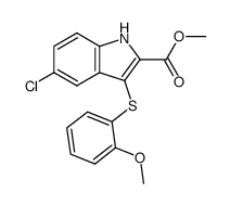 methyl 5-chloro-3-[(2-methoxyphenyl)thio]-1H-indole-2-carboxylate Structure