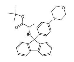 (2S)-N-(9-(4-morpholinophenyl)-9-fluorenyl)alanine tert-butyl ester结构式