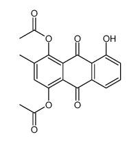 (4-acetyloxy-5-hydroxy-3-methyl-9,10-dioxoanthracen-1-yl) acetate结构式