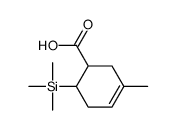 3-methyl-6-trimethylsilylcyclohex-3-ene-1-carboxylic acid Structure