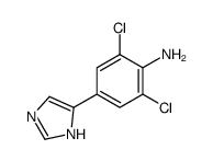 2,6-dichloro-4-(1H-imidazol-5-yl)aniline结构式