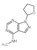 N-methyl-9-(oxolan-2-yl)-2,4,8,9-tetrazabicyclo[4.3.0]nona-1,3,5,7-tetraen-5-amine结构式