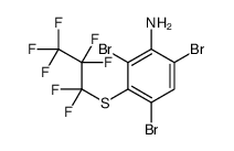 2,4,6-tribromo-3-(1,1,2,2,3,3,3-heptafluoropropylsulfanyl)aniline Structure