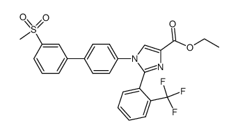 ethyl 1-(3'-(methylsulfonyl)biphenyl-4-yl)-2-(2-(trifluoromethyl)phenyl)-1H-imidazole-4-carboxylate Structure