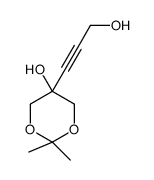 5-(3-hydroxyprop-1-ynyl)-2,2-dimethyl-1,3-dioxan-5-ol结构式