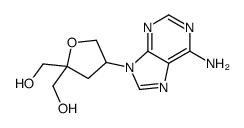 [4-(6-aminopurin-9-yl)-2-(hydroxymethyl)oxolan-2-yl]methanol结构式