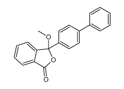3-methoxy-3-(4-phenylphenyl)-2-benzofuran-1-one结构式