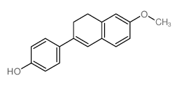 4-(6-methoxy-3,4-dihydronaphthalen-2-yl)phenol结构式