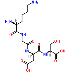 H-Lys-Gly-Asp-Ser-OH trifluoroacetate salt结构式