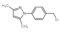 1-[4-(溴甲基苯基]-3,5-二甲基-1H-吡唑结构式