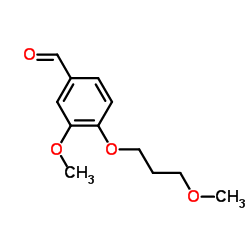 3-甲氧基-4-(3-甲氧基丙氧基)苯甲醛结构式