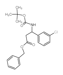 3-N-boc-氨基-3-(3-氯苯基)丙酸苄酯结构式