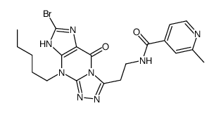 N-[2-(7-溴-5-氧代-9-戊基-6,9-二氢-5H-[1,2,4]噻唑并[4,3-a]嘌呤-3-基)-乙基]-2-甲基-异烟酰胺结构式
