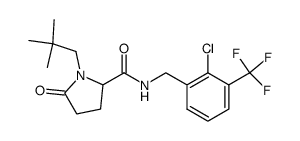 N-{[2-chloro-3-(trifluoromethyl)phenyl]methyl}-1-(2,2-dimethylpropyl)-5-oxoprolinamide Structure