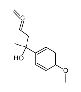 2-(4-Methoxy-phenyl)-hexa-4,5-dien-2-ol结构式