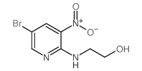 2-(5-溴-3-硝基吡啶-2-基氨基)乙醇结构式