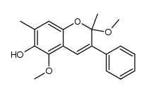 6-hydroxy-2,5-dimethoxy-2,7-dimethyl-3-phenylchromene结构式