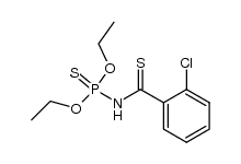 O,O-diethyl (2-chlorophenylcarbonothioyl)phosphoramidothioate结构式