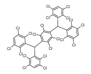 2,3,5,6-Tetrachloro-α,α,α',α'-tetrakis[2,3,5,6-tetrachlorophenyl]-p-xylene Structure