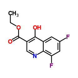 6,8-二氟-4-羟基喹啉-3-羧酸乙酯结构式