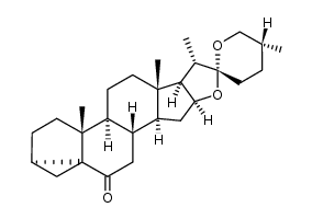 (25R)-3α,5α-cyclo-spirostan-6-one结构式