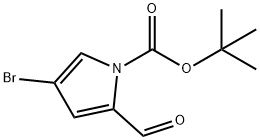 4-溴-2-甲酰基-1H-吡咯-1-羧酸叔丁酯结构式