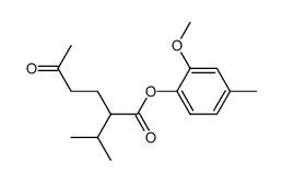 2-methoxy-4-methylphenyl 2-isopropyl-5-oxohexanoate结构式