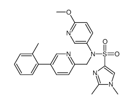 N-(6-甲氧基-3-吡啶)-1,2-二甲基-N-[[5-(2-甲基苯基)-2-吡啶]甲基]-1H-咪唑-4-磺酰胺结构式