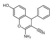 2-amino-7-hydroxy-4-phenyl-4H-chromene-3-carbonitrile结构式