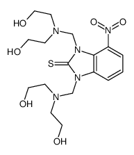 1,3-bis[[bis(2-hydroxyethyl)amino]methyl]-4-nitrobenzimidazole-2-thione Structure