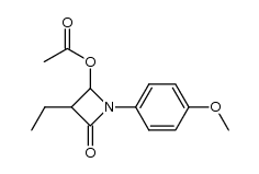 1-p-anisyl-3-ethyl-4-acetoxy-2-azetidinone Structure