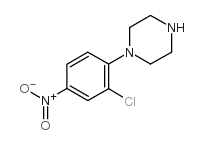 2-氯-4-硝基苯基哌嗪结构式