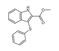 methyl 3-(phenylthio)-1H-indole-2-carboxylate结构式