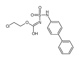 2-chloroethyl N-[(4-phenylphenyl)sulfamoyl]carbamate结构式