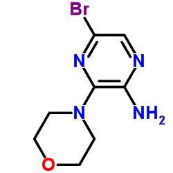 5-Brom-3-(4-morpholinyl)-2-pyrazinamin Structure