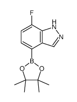 7-氟-4-(4,4,5,5-四甲基-1,3,2-二氧杂硼烷-2-基)-1H-吲唑结构式